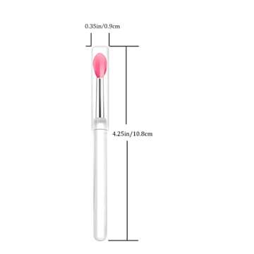 LORMAY Silicone Lip Brushes with Transparent Handles and Caps. Perfect Applicators for Cream Lip Mas...