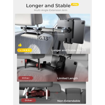 LISEN Tablet Holder for Car Headrest - Travel Essential