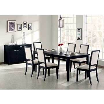 Coaster Home Furnishings Louise Dining Table Black Finish 8 Seats