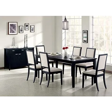 Coaster Home Furnishings Louise Dining Table Black Finish 8 Seats