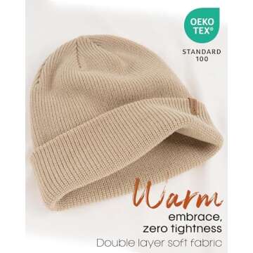 FURTALK Beanie Hats for Women Men Winter Hats Womens Knitted Slouchy Beanies Cuffed Skull Cap Warm S...