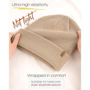 FURTALK Beanie Hats for Women Men Winter Hats Womens Knitted Slouchy Beanies Cuffed Skull Cap Warm Ski Hat