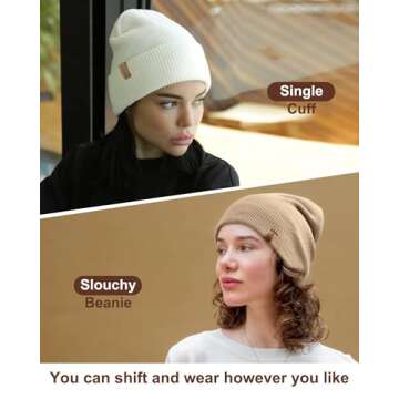 FURTALK Beanie Hats for Women Men Winter Hats Womens Knitted Slouchy Beanies Cuffed Skull Cap Warm Ski Hat