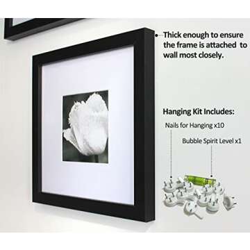 Stylish Yaetm 12x12 Picture Frames Set of 9 for Gallery Display