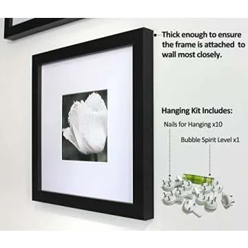 Stylish Yaetm 12x12 Picture Frames Set of 9 for Gallery Display