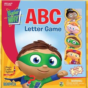 Briarpatch | Super WHY! ABC Letter Game, Includes Finger Puppets, Ages 3+