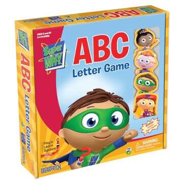 Briarpatch | Super WHY! ABC Letter Game, Includes Finger Puppets, Ages 3+