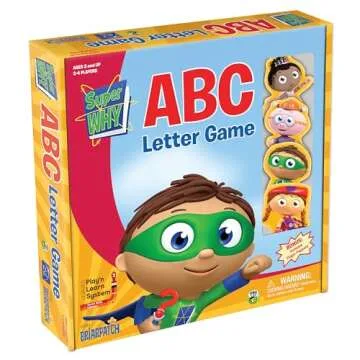 Briarpatch | Super WHY! ABC Letter Game, Includes Finger Puppets, Ages 3+