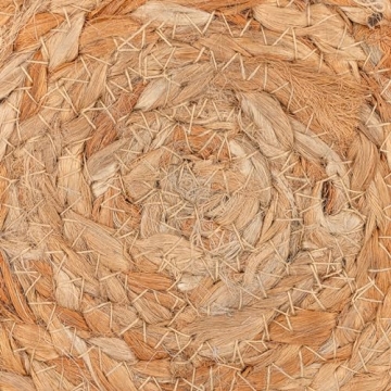 Natural Jute Pouf Ottoman - 19" Boho Style