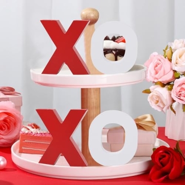 Wooden XOXO Sign for Valentine's Day Romantic Decor