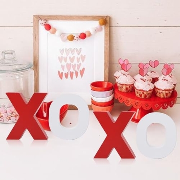 Wooden XOXO Sign for Valentine's Day Romantic Decor