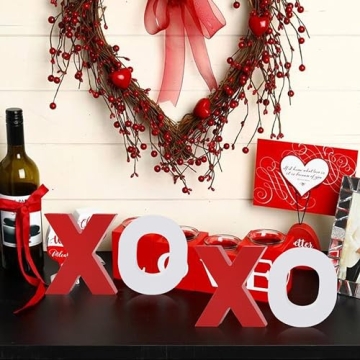 Wooden XOXO Sign for Valentine's Day Romantic Decor