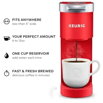 Compact Keurig K-Mini Coffee Maker in Dusty Rose