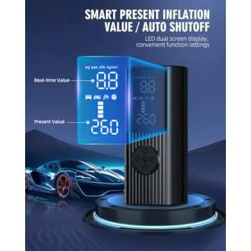 Tire Inflator Portable Air Compressor with Fast Inflation