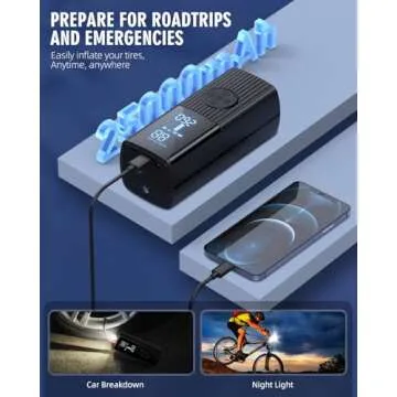 Tire Inflator Portable Air Compressor with Fast Inflation