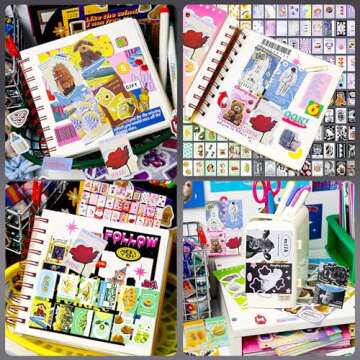 300Pcs Aesthetic Stickers for Journaling Adults Mini Scrapbooking Stickers Book Sweet Cool Deco Stickers Kpop for Bullet Planner Card Craft Gift Korean Stickers for Photocards Arts