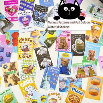 300Pcs Aesthetic Stickers for Journaling Adults Mini Scrapbooking Stickers Book Sweet Cool Deco Stickers Kpop for Bullet Planner Card Craft Gift Korean Stickers for Photocards Arts