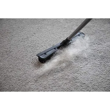 FURemover Compact Pet Hair Rubber Broom with Squeegee, with Handle That Telescopes up to 40" for Carpet, Tile and Hardwood