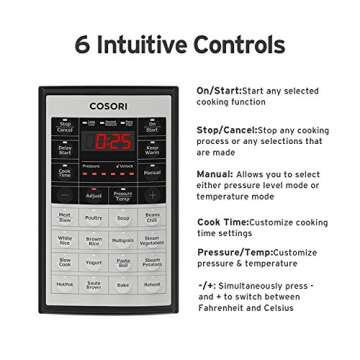 COSORI White Electric Pressure Cooker 6 Qt 8-in-1 Instant Stainless Steel Pot Coffee Beans Grinder, 6 Quart