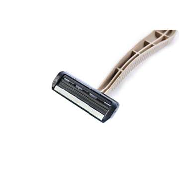 BIO CORN Individually Wrapped Hotel Toiletries Amenities Smooth Shave Disposable Razor With Cream (C...