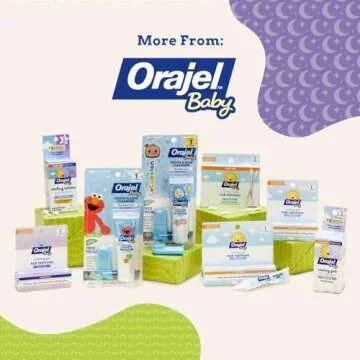Orajel Baby Nighttime Cooling Gel for Teething, Drug-Free, 1 Pediatrician Recommended Brand for Teething, One .18oz Tube
