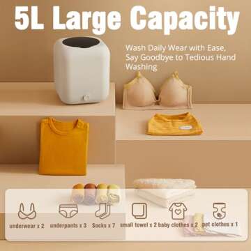 Portable Rechargeable Washing Machine for Travel