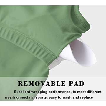 Dragon Fit Sports Bra for Women Longline Padded Bra Yoga Crop Tank Tops Fitness Workout Running Top (Medium, Light Green)