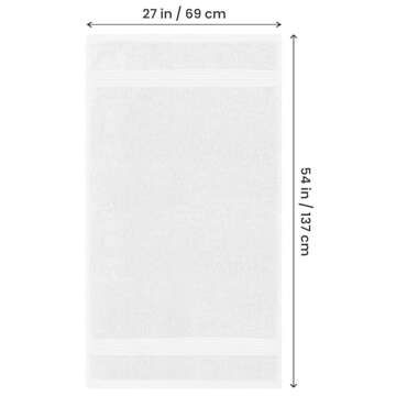 Utopia Towels 4 Pack Bath Towels Set, (27 x 54 Inches) 100% Ring Spun Cotton, Quick Dry, Highly Abso...