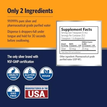 Sovereign Silver Immune Support Colloidal Silver Hydrosol 10ppm