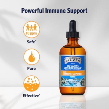 Sovereign Silver Immune Support Colloidal Silver Hydrosol 10ppm