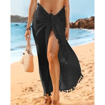 Eicolorte Open Front Cover Up Skirt for Women