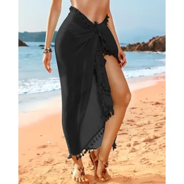 Eicolorte Open Front Cover Up Skirt for Women