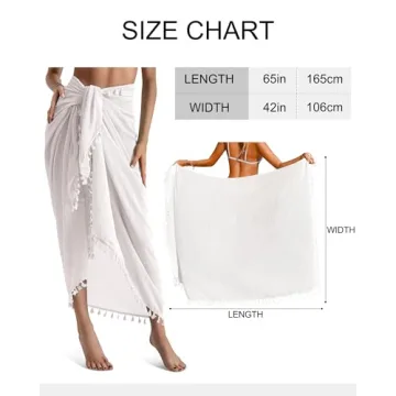 Eicolorte Open Front Cover Up Skirt for Women