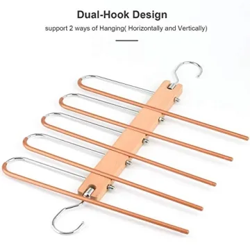 Magic Pants Hangers, Space-Saving Closet Organizer for Clothes