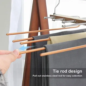 Magic Pants Hangers, Space-Saving Closet Organizer for Clothes