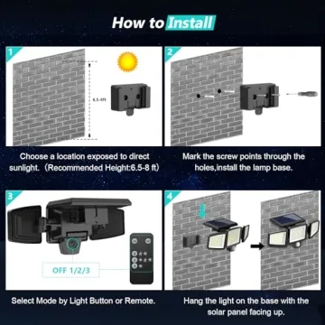 Tuffenough Solar 2500LM LED Outdoor Motion Lights