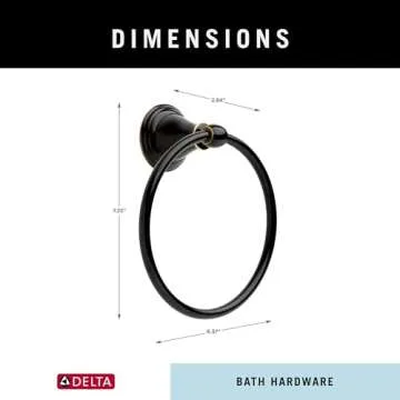 Stylish DELTA Windemere Towel Ring in Oil Rubbed Bronze