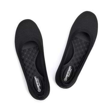 Frank Mully Women's Mary Jane Flats Comfortable Dressy Ballet Flats Casual Round Toe Slip On Washabl...