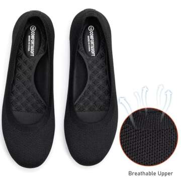 Frank Mully Women's Comfortable Mary Jane Flats Slip-On