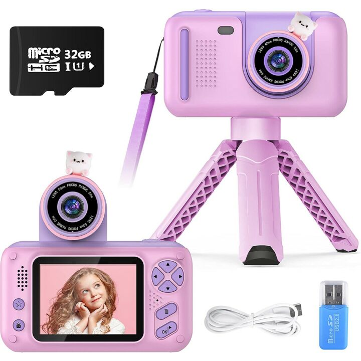 PURULU Kids HD Digital Camera for 3-8 Year Olds