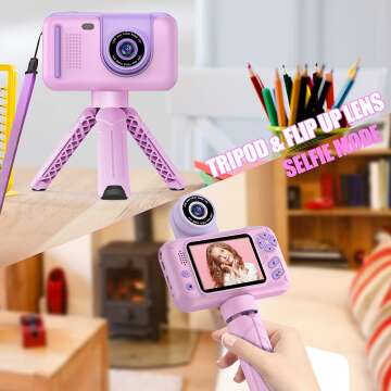 PURULU Kids HD Digital Camera for 3-8 Year Olds