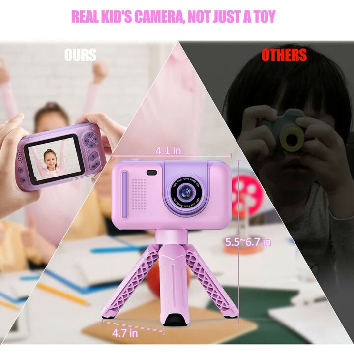 PURULU Kids HD Digital Camera for 3-8 Year Olds