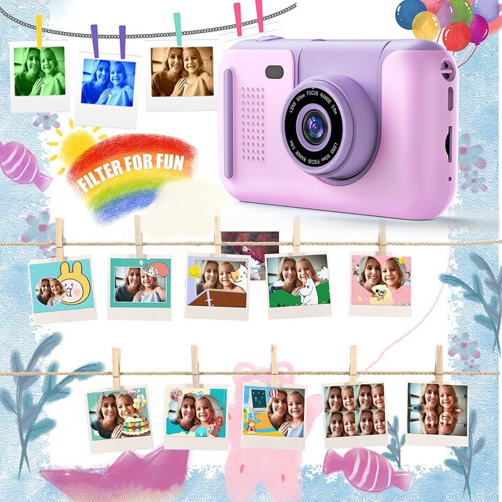 PURULU Kids HD Digital Camera for 3-8 Year Olds