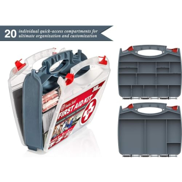 Swiss Safe 2-in-1 First Aid Kit - 348 Pieces for Car & Home