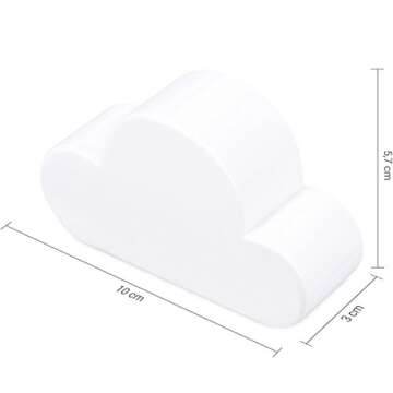 kwmobile Magnet Key Holder Cloud - Magnetic Holder Organizer for Keys - Easy Installation Without Drilling - White