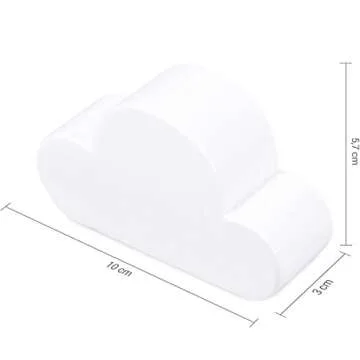 kwmobile Magnet Key Holder Cloud - Magnetic Holder Organizer for Keys - Easy Installation Without Drilling - White