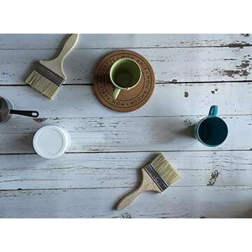 Evanto 23X35 Inch (58X88cm) 2-in-1 Blue and White Wood Background Photo Backdrop Board for Food Photography, Daily Recording, Poster or Magazine Shooting, Products Display