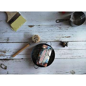 Evanto 23X35 Inch (58X88cm) 2-in-1 Blue and White Wood Background Photo Backdrop Board for Food Photography, Daily Recording, Poster or Magazine Shooting, Products Display