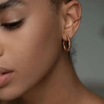 Sundurich 8Pcs Non Piercing Gold Ear Cuffs for Women
