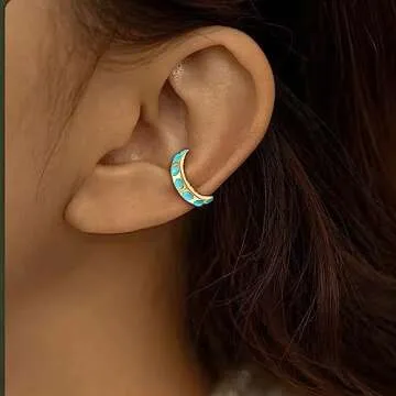 Sundurich 8Pcs Non Piercing Gold Ear Cuffs for Women